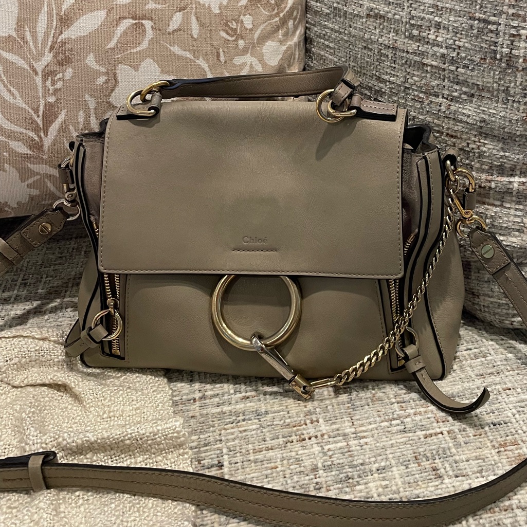 Authentic Chloe Faye Gray Small Day Bag